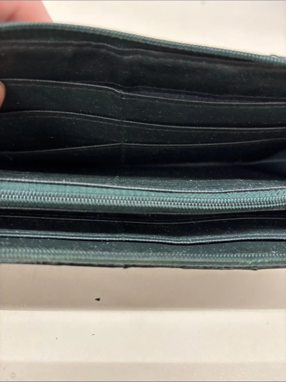 Classic Zip Wallet in Deep Green